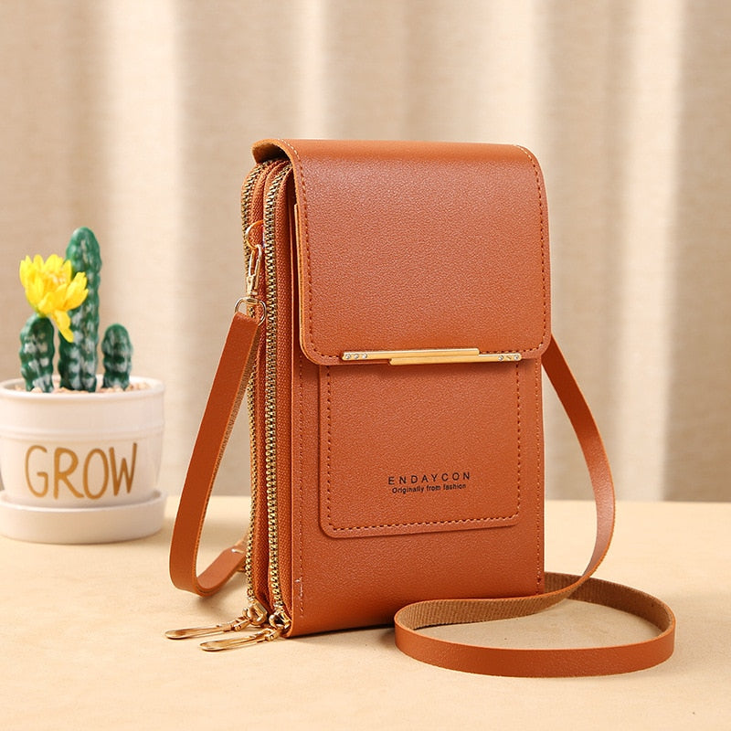 Ladies Handbags Female Pu Leather Shoulder Bags Touch Screen Phone Purse Crossbody Bag Large Capacity Hand Bag The Clothing Company Sydney