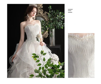 Long Back Light Wedding Dress Princess Fluffy Trailing Cake Skirt  Wedding Dress The Clothing Company Sydney