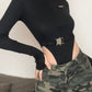 Streetwear Zipper Skinny Black Women Bodysuits Top Buckle Turtleneck Autumn Body Fashion Motorcycle One Piece Bodysuit The Clothing Company Sydney