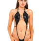 One-piece Micro Monokini Swimsuit Bikinis Swimwear Shiny Halter Lace-Up Bodysuits Backless Teddies Bodysuit Nightwear The Clothing Company Sydney