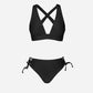 Lace Up Mid Waist Bikini Sets Swimsuit For Women Black Longline Tall Triangle Two Pieces Swimwear Bathing Suit The Clothing Company Sydney