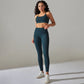 Seamless Ribbed Women's Sportswear Two Piece Yoga Set High Waist Gym Leggings Crop Top Fitness Sports Suits Acid Wash Activewear The Clothing Company Sydney