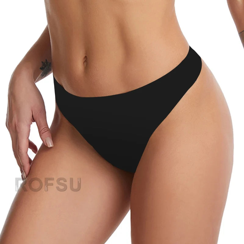 5 Pack Plus Size Seamless Thong Menstrual Panties Absorbency Period Underwear Leak Proof G-String Pants
