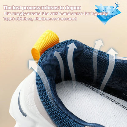 Kids Boy's Girls's Summer Mesh Breathable Sneakers Anti-Skid Outdoor Children Sport Running Shoes