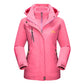 3 in 1 Fleece Lining Jackets Women's Winter Ski Snowboard Jacket Hooded Coats Windproof Water Resistance Hiking Parka