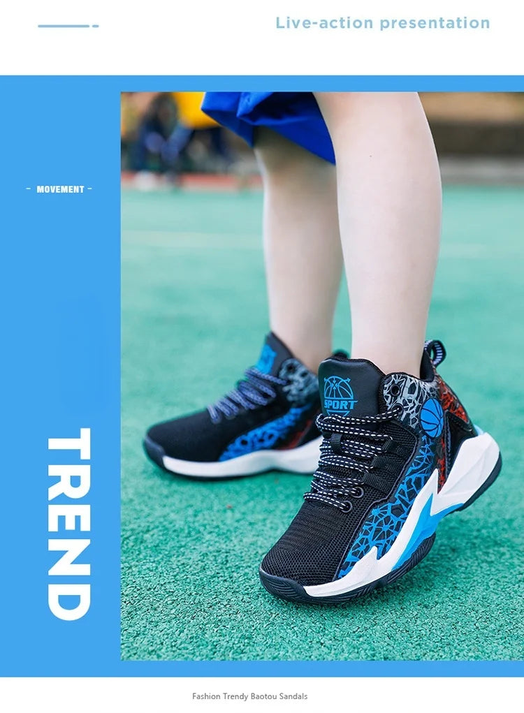 Kids Children's Sports Boys Girls Running Casual Outdoor Breathable Mesh Wear-Resistant Sneakers Basketball shoes. The Clothing Company Sydney