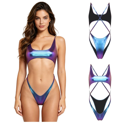 Women's One-piece Swimsuit Micro Bikini Bathing Suit Beachwear Sleeveless Bodysuit Swimwear