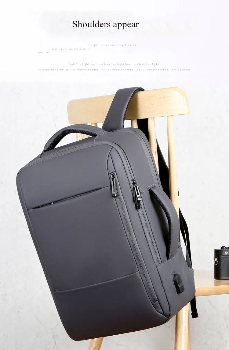 Large Backpack USB Charging Laptop Bagpack Waterproof Business Travel Cabin Hand Luggage Back Pack Bag