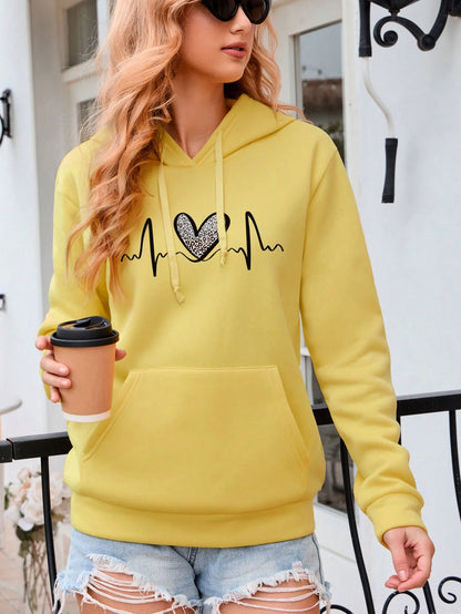 Long Sleeve Printed Women's Hoodie Casual Top - The Clothing Company Sydney