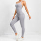 One Piece Backless Bodycon Scrunch Jumpsuit Women Dance Fitness Overalls Push Up Sleeveless Yoga Sport Jump Suit The Clothing Company Sydney