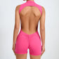 Hollow Backless Gym Bodycon Short Jumpsuit Playsuit Women One Piece Sport Outfit Yoga Romper Fitness Gear