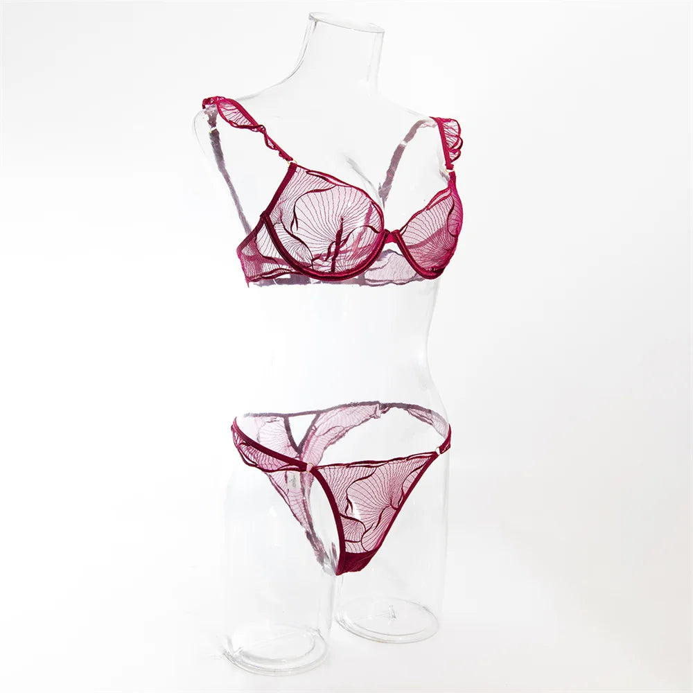 2 Piece Transparent Bras Sets Fancy Mesh See Through Bras And Thongs Suit Sensual Lingerie Set The Clothing Company Sydney
