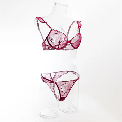 2 Piece Transparent Bras Sets Fancy Mesh See Through Bras And Thongs Suit Sensual Lingerie Set The Clothing Company Sydney
