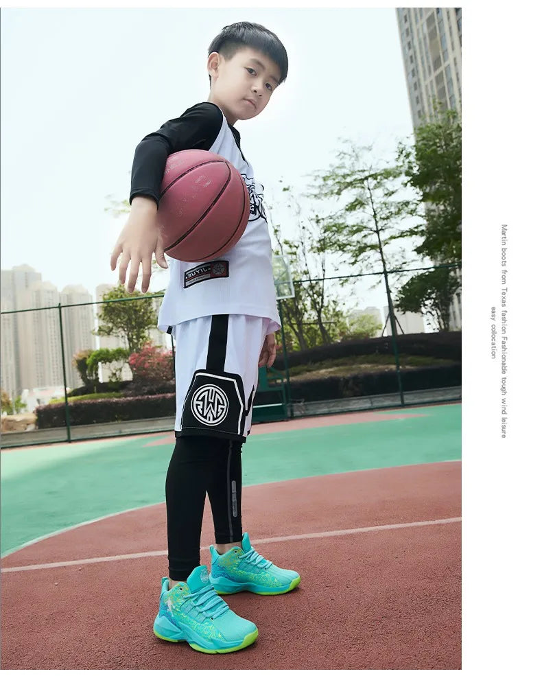 Kids Children‘s Basketball Shoes Non-slip Breathable Basketball Training Sneakers Lace-up Boys Girls Basketball Boots Athletic Shoes The Clothing Company Sydney