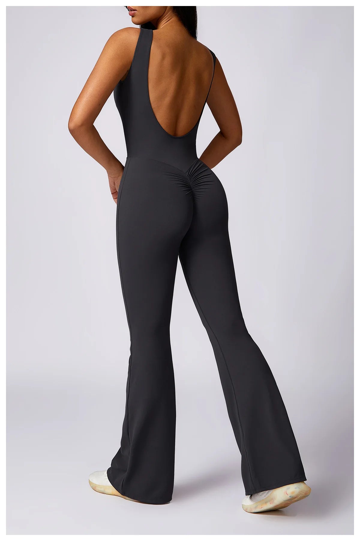 Women's V Back Jumpsuit Gym Set Sports Jumpsuit Training Yoga Suit Fitness Rompers Stretch Workout Bodysuits Sportswear