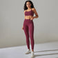 Seamless Ribbed Women's Sportswear Two Piece Yoga Set High Waist Gym Leggings Crop Top Fitness Sports Suits Acid Wash Activewear The Clothing Company Sydney