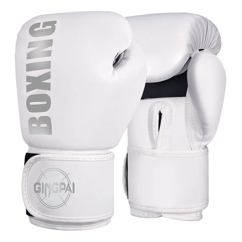 Boxing gloves for kids and adults, Muay Thai MMA training and sandbag fight gloves in black and red