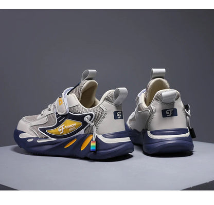 Boys’ Breathable Mesh Sneakers – Non-Slip Lightweight Kids Sports Shoes with Hook & Loop Closure (Ages 7–13) The Clothing Company Sydney