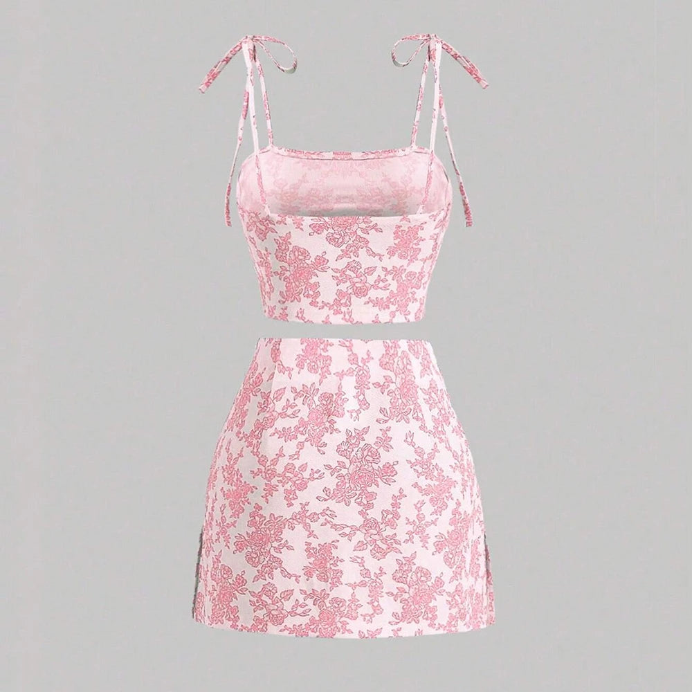 Spring Summer Slim Fit Floral Mini Wrap Dress – Sleeveless Square Neck The Clothing Company Sydney