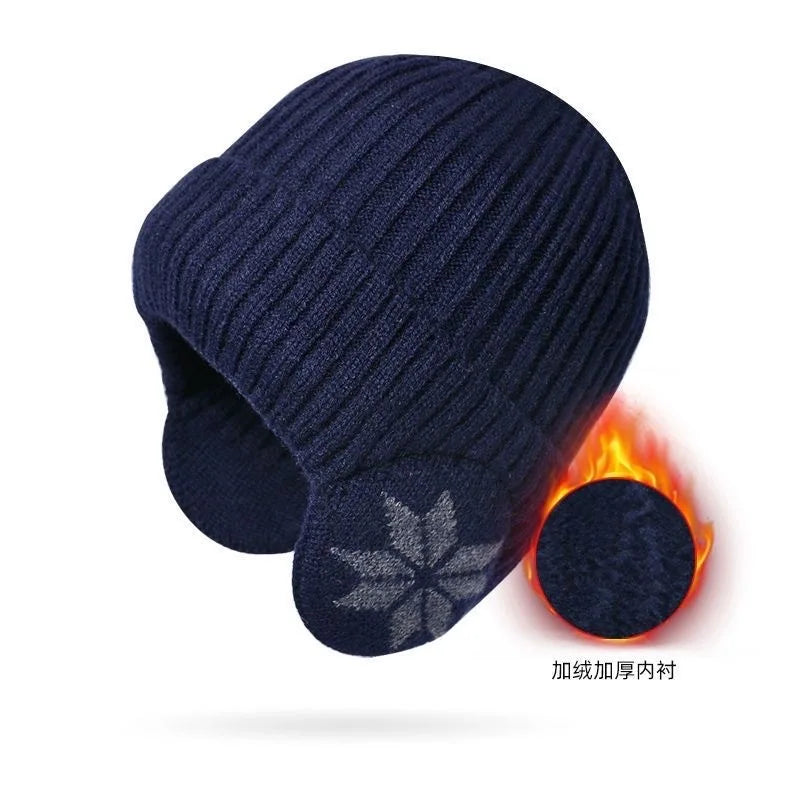Men Women Winter Warm Plush Knitted Snow Fashion Hat Unisex Outdoor Ear Protection Caps Beanies Skulls