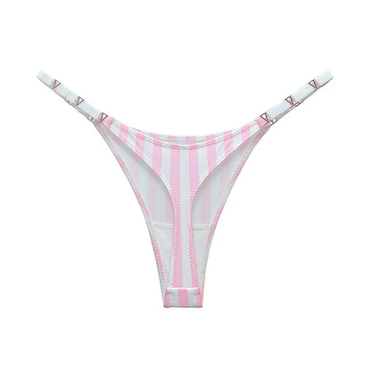 Seamless Thong Women Underwear Briefs Panties Zebra Flower Low Rise Metal Buckle G String Bikini Panty