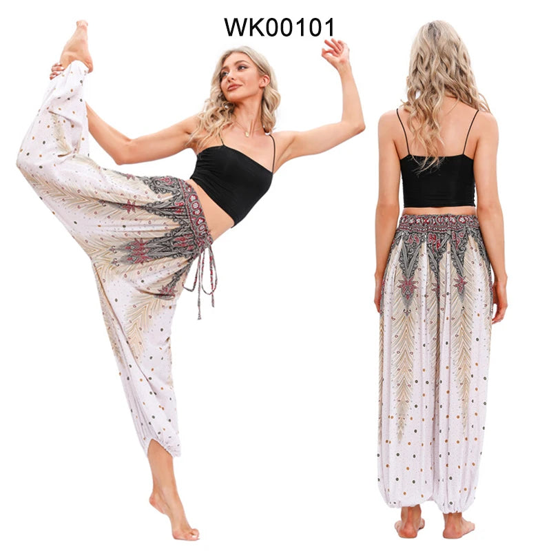 Boho Yoga Pants Women Hippie Harem Printed Dye High Waist Beach Wear The Clothing Company Sydney