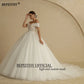 Ivory Beading Princess Wedding Dresses Bride Off The Shoulder Sleeveless Women Glitter Ball Bridal Gown Robes The Clothing Company Sydney