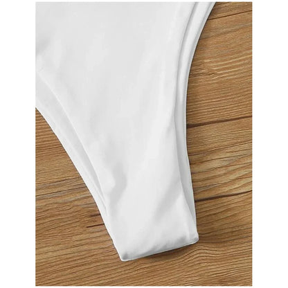 3 Piece Swimwear Women Lace Up Micro Bikini Set Solid Low Waist Swimsuit Beachwear Bathing Suit - The Clothing Company Sydney