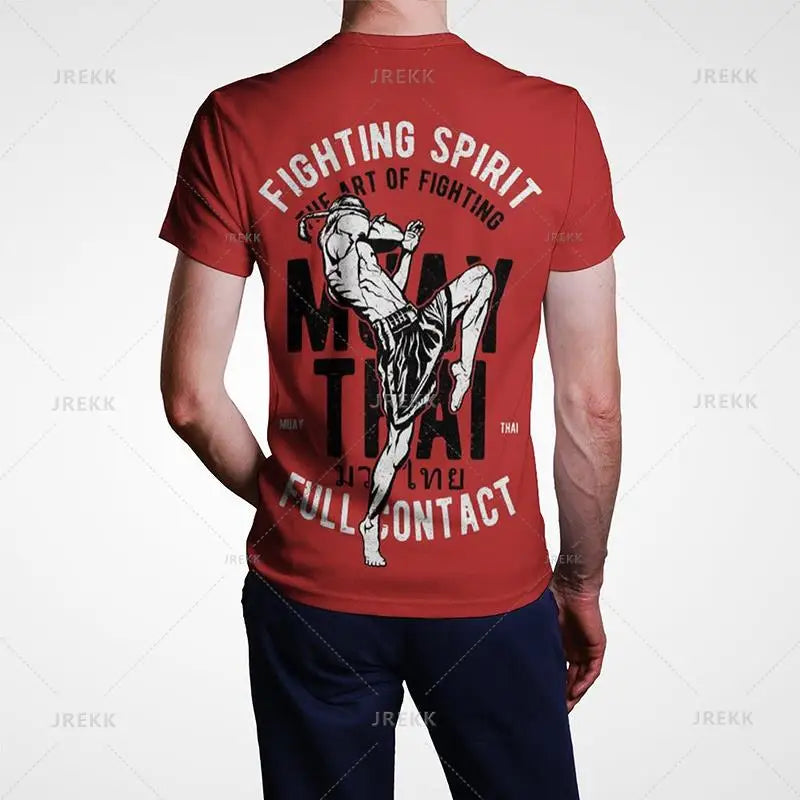 Muay Thai Gym Graphic T Shirt For Men Women Kids 3D Thai Boxing Sports Printed Tee Shirts Streetwear Short Sleeves Quick Dry Top - The Clothing Company Sydney