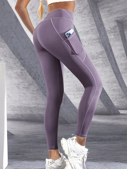 High Waist Women's Leggings Stretch Yoga Pants Tights With Pockets Push Up Fitness Running Sportswear