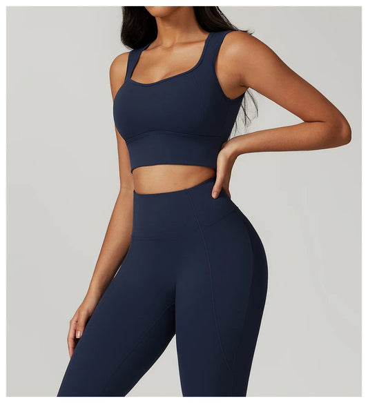 Women's Sports Bras Fitness Vest High Strength Sports Top Backless Yoga Bra Running Fitness Breathable Shockproof Yoga Bra The Clothing Company Sydney