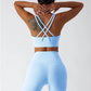 Women's Sports Set Yoga Clothing Gym High Waist Running Pants Sport Bra Suit for Fitness Sportswear Workout 2 Piece Matching Set The Clothing Company Sydney