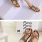 Women Fashion  Flat Flower Rhinestone Open Toe Outdoor Wear Beach Sandals