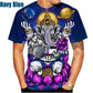 Ganesha T Shirts 3D Print Pillaiyar Vinayagar T shirt Men's Women's Kids Apparel Short Sleeve Breathable Streetwear Tops The Clothing Company Sydney