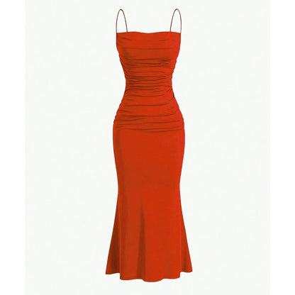 Women's Party Maxi Spaghetti Strap Elegant Slim Evening Wedding Guest Multi-Color Summer Milkmaid Dresses The Clothing Company Sydney