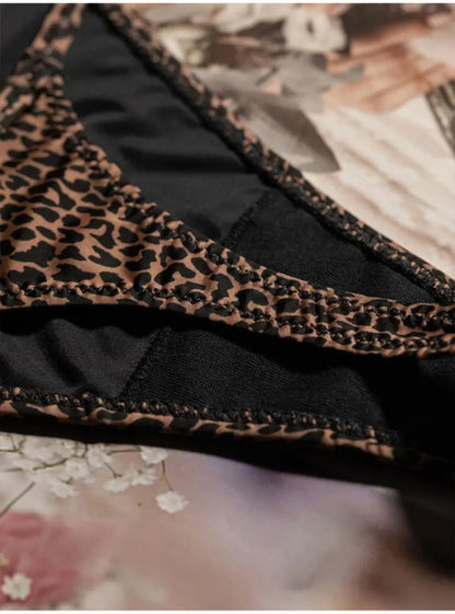 Low Waist G String Leopard Women Panties Briefs Thong Ice Slik T-back Underwear Seamless Lingerie The Clothing Company Sydney