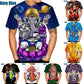 Ganesha T Shirts 3D Print Pillaiyar Vinayagar T shirt Men's Women's Kids Apparel Short Sleeve Breathable Streetwear Tops The Clothing Company Sydney