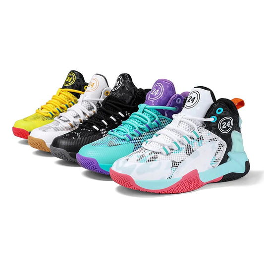 Kids Basketball Shoes Boys Girls Youth Adults Sneakers Non-slip Kids Trainer Basket Shoes Outdoor Leather Children Sport Shoes The Clothing Company Sydney