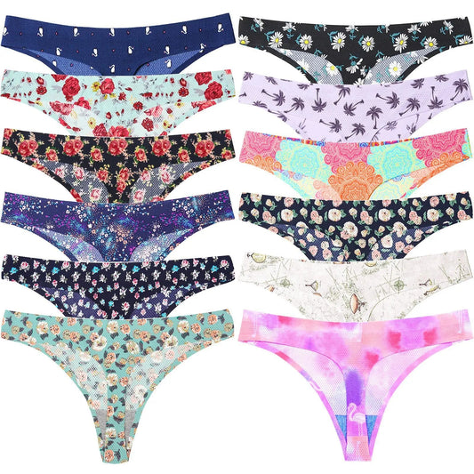 Floral Print Lingerie Leopard seamless Women G String Intimates Underwear Briefs Panties Thong The Clothing Company Sydney