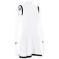 Knitted Round Neck Pleated Women's White Sleeveless High Waist Summer Casual Sporty Dress The Clothing Company Sydney