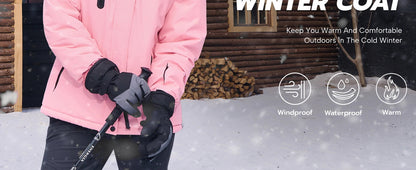 Womens Winter Thermal Warm Fleece Lined Waterproof Snow Ski Hood Coat Mountain Snowboarding Windbreaker Jacket The Clothing Company Sydney