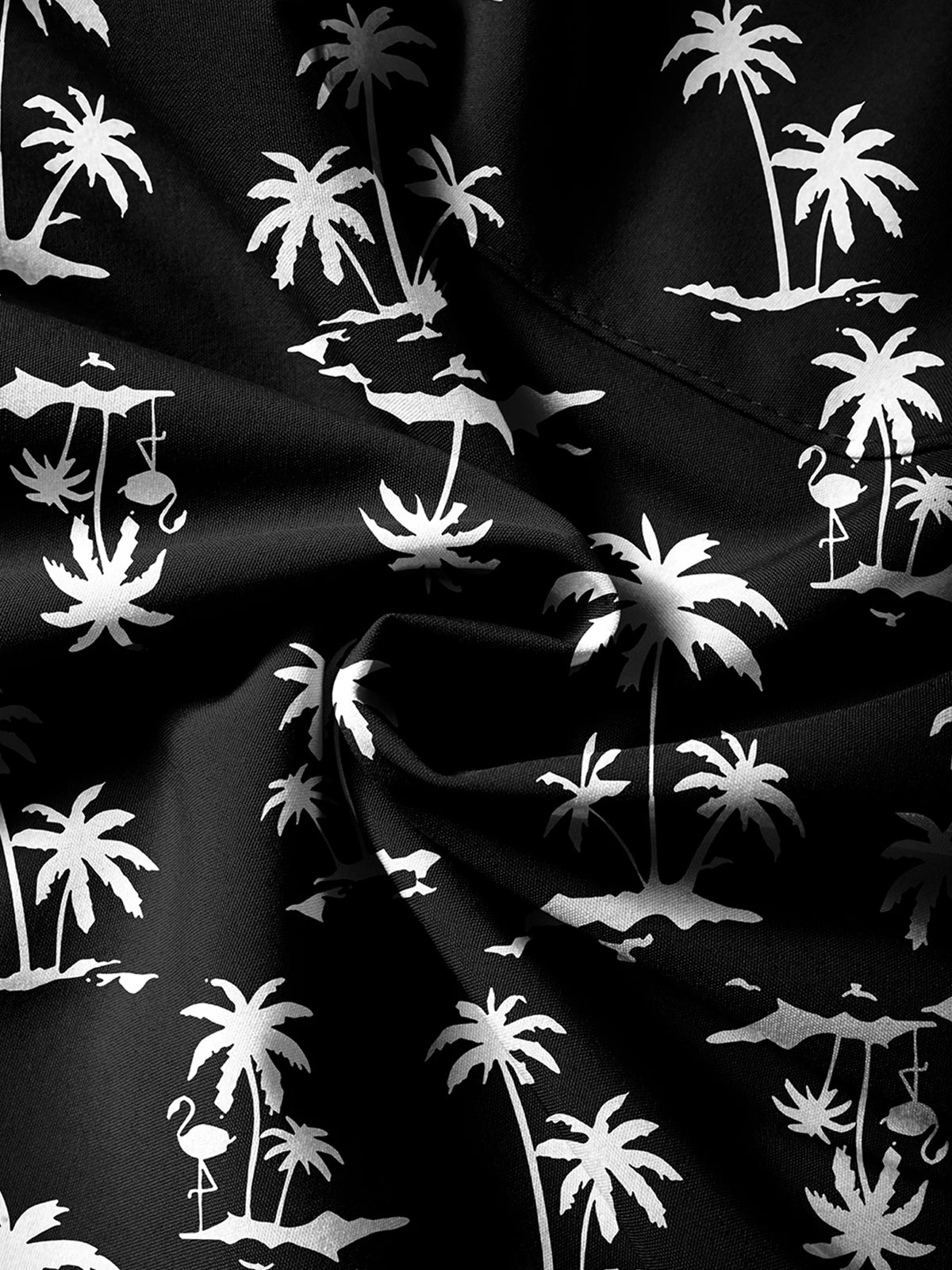 Men's quick-dry double-layer beach print swim trunks with phone pockets and compression liner