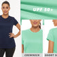 Summer Casual T-shirts UPF 50+ Quick Dry Womens Skin Sun Protection T-shirt Outdoor Running Swim Athletic T shirts Tops