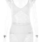 Patchwork See Through Lace Women's Bodysuit White V Neck Bodycon Rompers Femme Summer Elastic Party Clubwear The Clothing Company Sydney