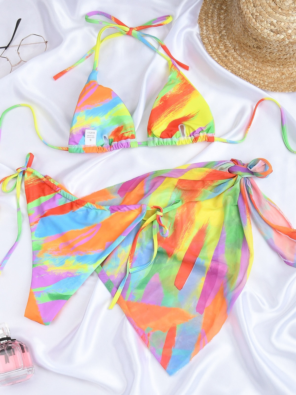 Women Swimsuit Push Up Bra Thong Bathing Suit Lace Up Triangle Bikini Set Beachwear Three Piece Suit The Clothing Company Sydney