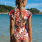 One-piece Swimsuit Zipper Swimsuit Bikini Women's Thickened Printed Swimming Beach Wear The Clothing Company Sydney