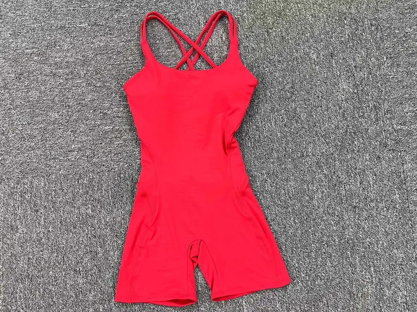 Criss Cross Backless Unitard Gym Women Romper One Piece Yoga Set Sportswear Sleeveless Sport Short Jumpsuit Playsuit Fitness Overalls