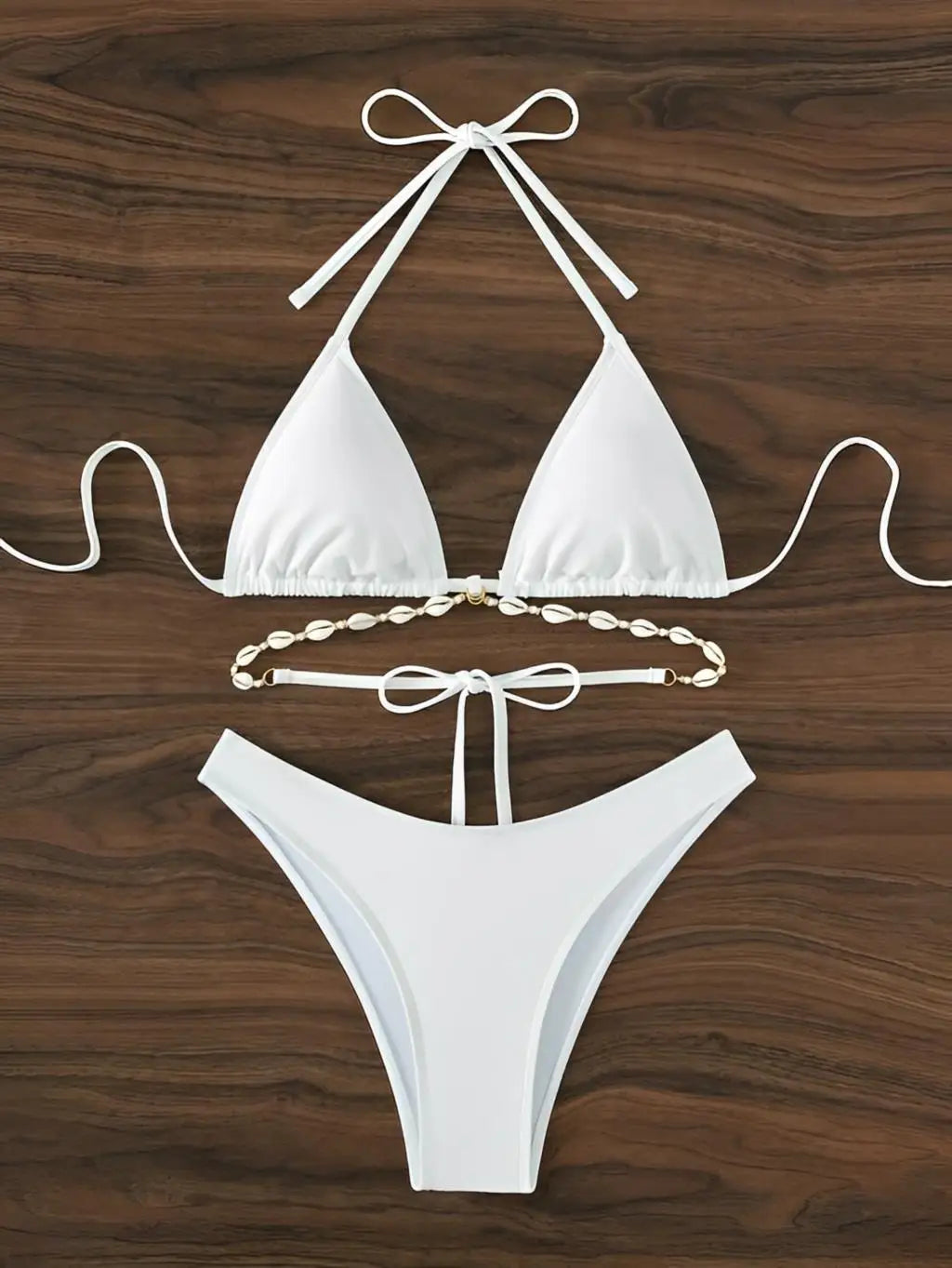 Triangle Bikini Set Decorated With Seashell Swimsuit Women Swimwear Bathers Bathing Swimming Swim Suit Beachwear The Clothing Company Sydney