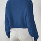 Women's Ribbed Knitted Sweater Mock Neck Long Sleeve Pullover High Neck Drop Shoulder Jumper