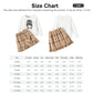 2 Piece Kids Girls Figure Print Long-sleeve Tee and Plaid Ruffled Wrap Skirt Set The Clothing Company Sydney